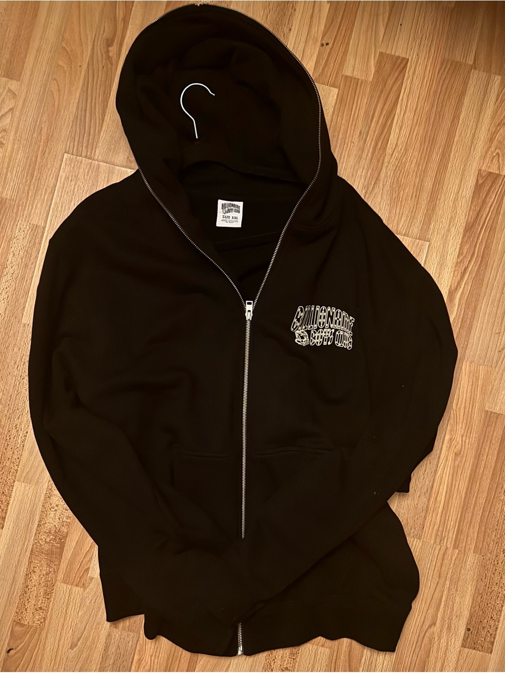 Billionaire Boys Club Black Zip-Up Hoodie with Chest Logo